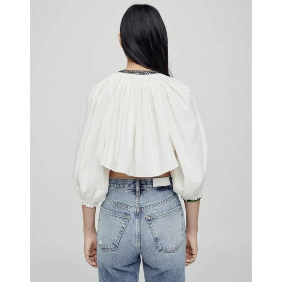 RE/DONE LEVIS Victorian Cut Off Blouse - Picture 4 of 12